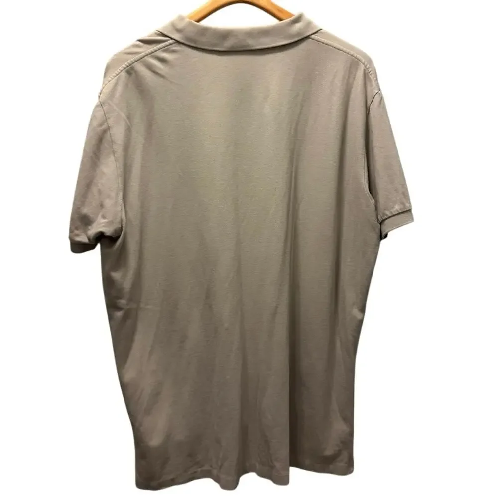 Vintage Polo Ralph Lauren Mens Polo Shirt XL Taupe Tan Short Sleeve Golf